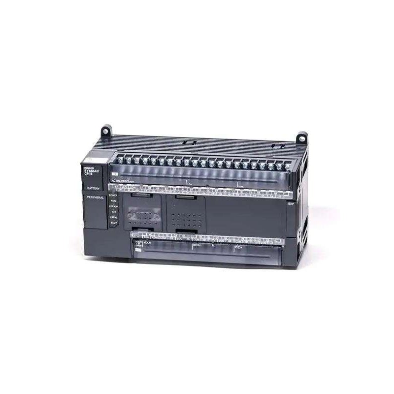 CP1E-N60DT1-A Omron CP1 Series Micro Programmable Logic Controller CPU Module, application model, normal-type, built-in USB + RS-232C + 1 Option ports, 60 points: 36-inputs/24-PNP (transistor sourcing) outputs, 180 I/O max capacity, 120-240 VAC