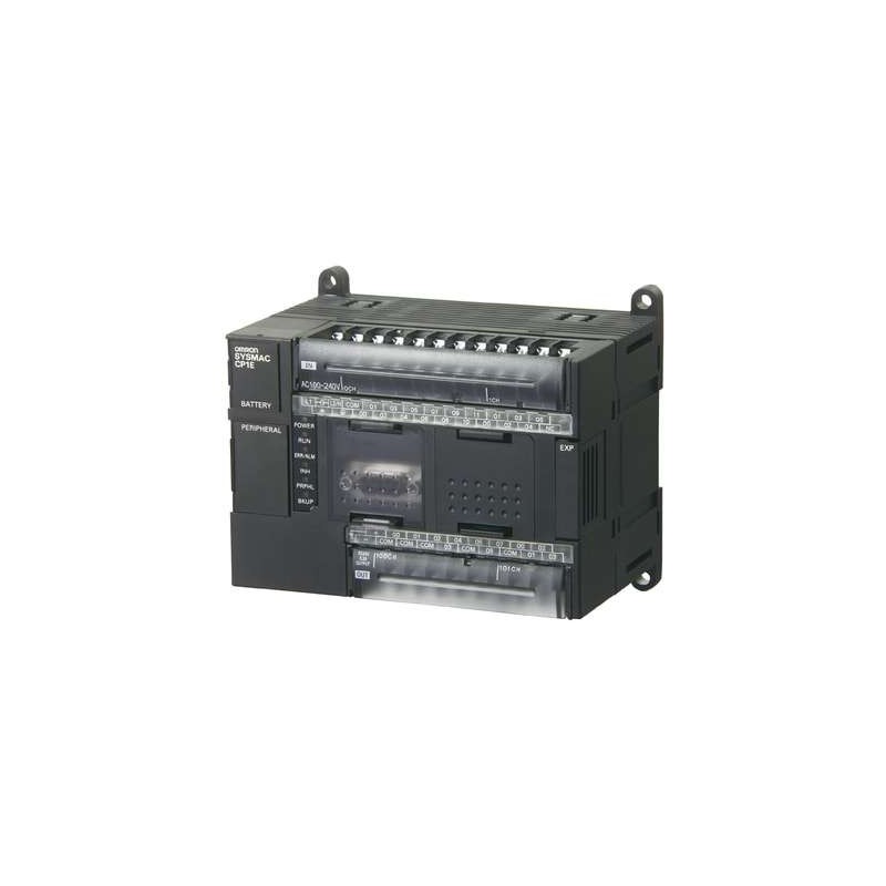 CP1E-N60DT-A Omron CP1 Series Micro Programmable Logic Controller CPU Module, application model, normal-type, built-in USB + RS-232C + 1 Option ports, 60 points: 36-inputs/24-NPN (transistor sinking) outputs, 180 I/O max capacity, 120-240 VAC
