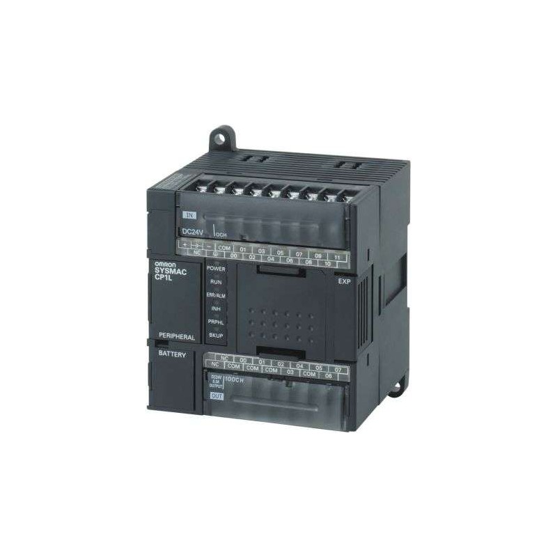 CP1L-L20DT1-D Omron PLC, 24 VDC supply, 12 x 24 VDC inputs, 8 x PNP outputs 0.3 A, 5K steps program + 10K words data memory