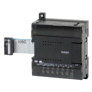 CP1W-DA021 Omron I/O expansion unit, 2 x analog outputs 0 to 5 V, 1 to 5 V, 0 to 10 V, -10 to 10 V, 0 to 20 mA, 4 to 20 mA, resolution 1:6000