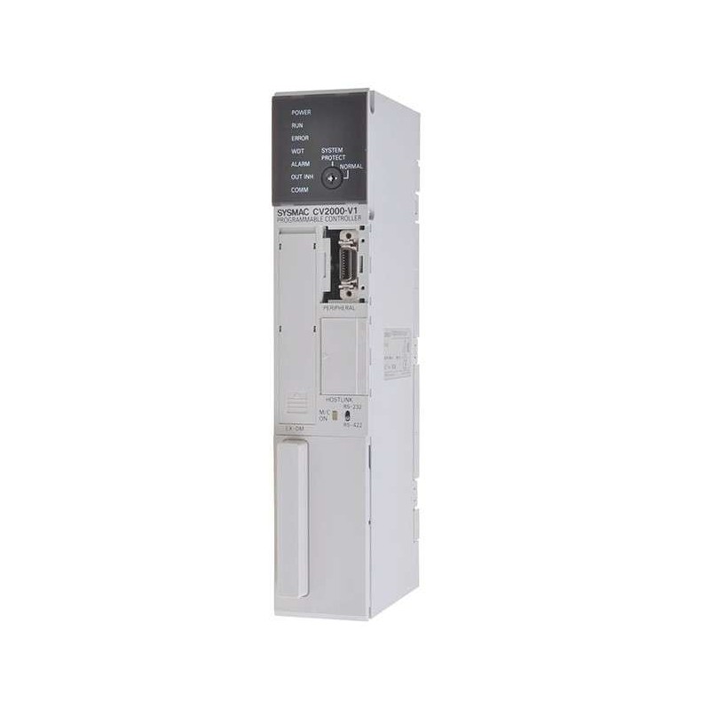 CV2000-CPU01-EV1 Omron CPU LADDER & SFC, 62K WORDS PROGRAM / 24K WORDS DATA MEMORY, RS-232C/422 PORT, 2048 LOCAL I/O, 5120 TOTAL I/O CAPACITY