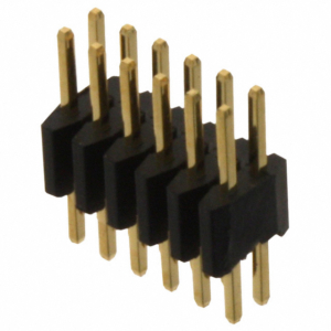 20021111-00012T4LF Amphenol Board to Board connector, Unshrouded Vertical Header, Through Hole, Double Row, 12 Positions, 1.27mm (0.050in) pitch.
