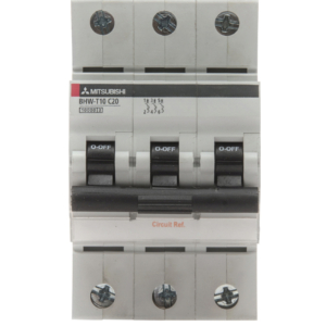 BHW-T10 3P Type B 10A Mitsubishi MCB 3-pole, Rated current 10A, Operating characteristic B
