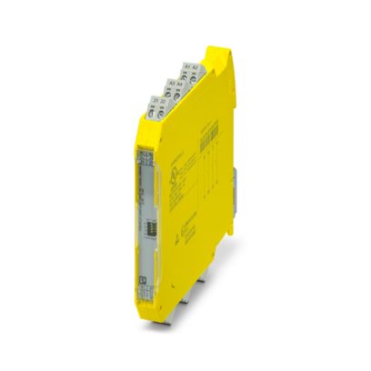 1086945 Phoenix Contact - PSR-PC21-2NO-2NC-24DC-SC Coupling relay for SIL 3 high and low-demand applications, coupled digital output signals to the I/O, 2 independently controllable enabling current paths, 2 confirmation current paths, safe state off applications, test pulse filter, pluggable screw terminal block