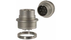 T 3477 000 U Amphenol Male panel connector 7 pole IP40; solder; silver; screw locking
