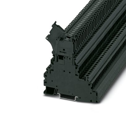 3214366 Phoenix Contact - UT 4-L/HESILED 24 (5X20) 120KOHM Fuse modular terminal block, fuse type: Glass / ceramics / ..., fuse type: G / 5 x 20, nom. voltage: 24 V, nominal current: 30 A, connection method: Screw connection, Rated cross section: 4 mm2, cross section:  0.14 mm2- 6 mm2, connection method: Screw connection, Rated cross section: 1 mm2, cross section:  0.14 mm2- 6 mm2, mounting type: NS 35/7,5, NS 35/15, color: black