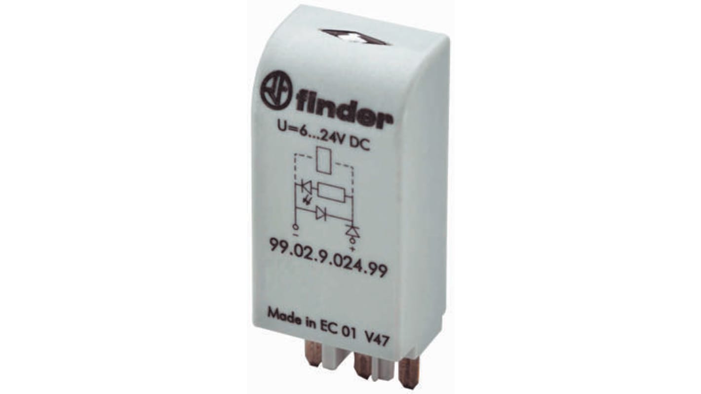 99.02.9.060.99 Finder LED diode 99.02.9.060.99, for use with female connector 90.02, female connector 90.03, female connector 92.03,