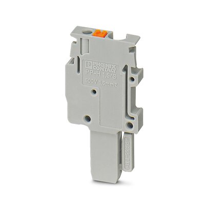 3212659 Phoenix Contact - PP-H 1,5/S/1-L Plug, nom. voltage: 500 V, nominal current: 17.5 A, number of connections: 1, number of positions: 1, connection method: Push-in connection, 1 level, Rated cross section: 1.5 mm2, cross section: 0.14 mm2 - 1.5 mm2, color: gray