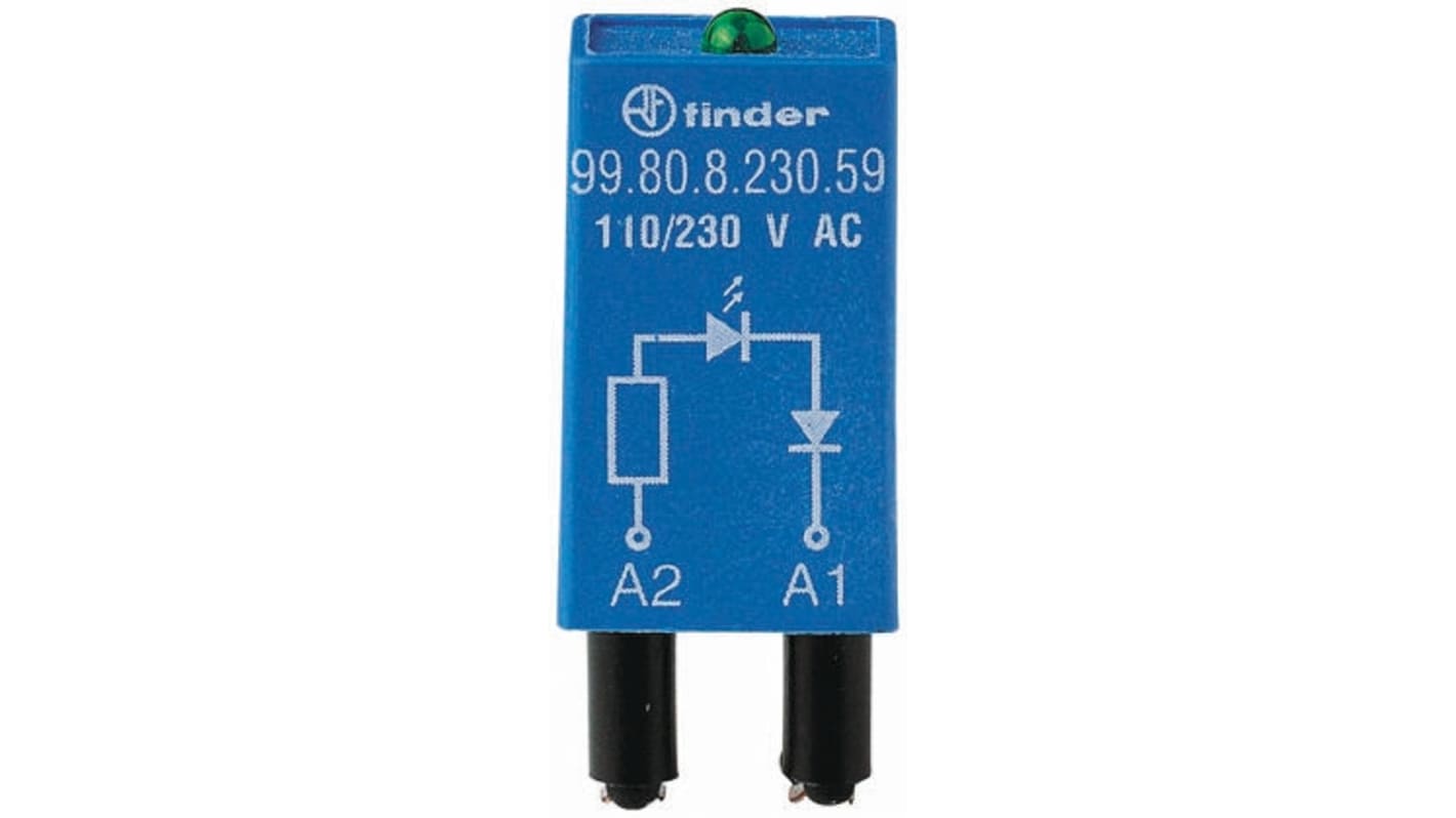 99.80.3.000.00 Finder Diode 99.80.3.000.00, for use with Female connector 84.84.2, Female connector 94.54.1, Female connector 94.82.3,