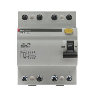 BVW-T 4P 25A 30mA Mitsubishi RCCB 4-pole, Rated current 25A, AC 415V, 30mA Type AC