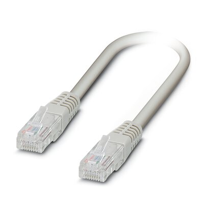 1412973 Phoenix Contact - NBC-R4AC/10,0-UTP GY/R4AC Network cable, degree of protection: IP20, cable length: 10 m, number of positions: 8, 1 Gbps, CAT5, cable outlet: straight, Ethernet
