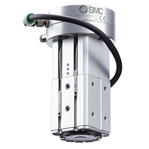 MHM-25D-X7400A SMC SMC MAGNET CLAMP for collaborative robots. Attracts and holds heavy objects with a magnet. This gripper can support parts with holes and uneven surfaces.