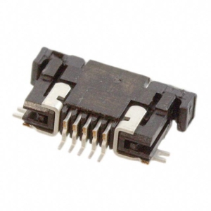 SFV5R-2STE1HLF Amphenol 0.50mm Flex Connector, SFV-R Series, 5 Position, Top Side Contact, Side Entry Surface Mount ZIF Connector, Halogen Free, Lead Free.