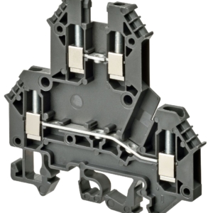 XW5T-S2.5-1.1-2 Omron Omron DIN rail terminal block, Gray, Double level, 20 (UL) A, 24 (IEC) A