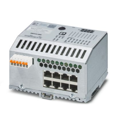 1089133 Phoenix Contact - FL SWITCH 2408 PN Managed Switch 2000, 8 RJ45 ports 10/100 Mbps, PROFINET Conformance-Class B, Extended temperature range, PROFINET mode preset, PROFINET status LEDs