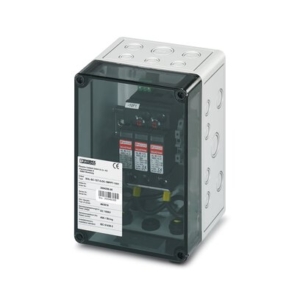2403338 Phoenix Contact - SOL-SC-1ST-0-DC-1MPPT-2001 String combiner box for photovoltaic systems up to 1,000 V DC for connecting 1x 1 string. With surge protection (type 2) and SUNCLIX DC connectors for the input and output side (SUNCLIX mating connectors supplied as standard).