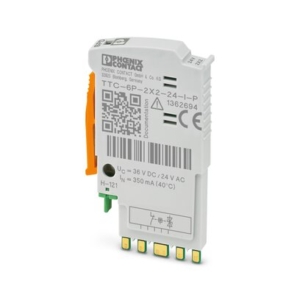 1362694 Phoenix Contact - TTC-6P-2X2-24-I-P Surge protection plug with integrated status indicator on the module for two 2-wire floating signal circuits. Nominal voltage: 24 V AC/DC