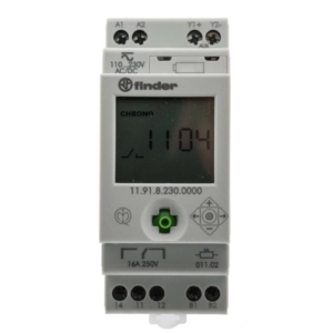 11.91.8.230.0000 Finder Finder timer button, SPDT auxiliary output, 230 V ac, 1 channel