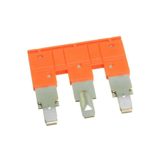 1SNK912303R0000 TE Connectivity Terminal Block & Strip Conducting Accessories, Jumper Bar, 3 Pole, Orange, Product Spacing .472 in [12 mm], -67 – 230 °F [-55 – 110 °C], ENTRELEC SNK; Alias: JB12-3