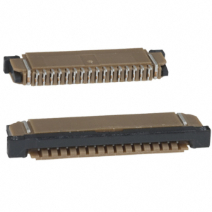 SFW16R-1STE1LF Amphenol 1.00mm Flex Connector, SFW-R series, 16 Position, Bottom side Contact, Side Entry Surface Mount ZIF Connector, Lead Free.