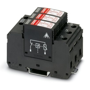 2920450 Phoenix Contact - VAL-MS 580/3+0 Surge arrester for 4-conductor power supply systems (L1, L2, L3, PEN), consisting of a base element and protective connectors, for mounting on NS 35.