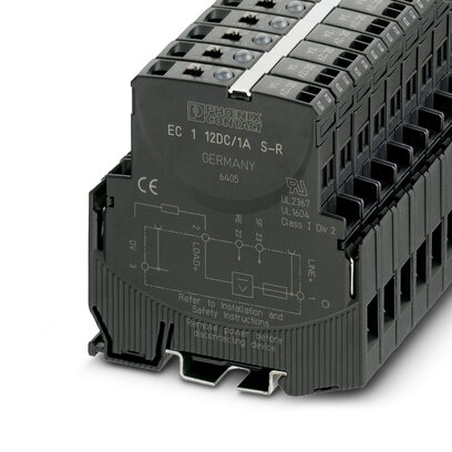 3000761 Phoenix Contact - EC 1 12DC/2A S-R Electronic circuit breaker, reset input and status output, nominal current: 2 A