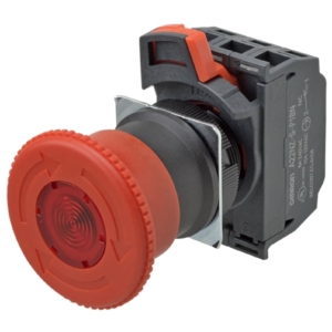 A22NE-M-PD12-C Omron Omron A22NE-PD Emergency Stop Pushbutton, Panel Mount, 22mm