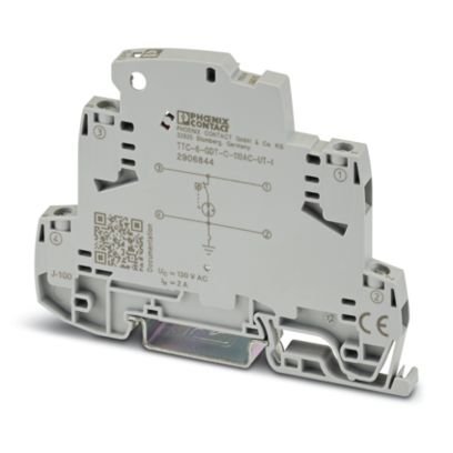 2906844 Phoenix Contact - TTC-6-GDT-C-110AC-UT-I Coarse surge protection with integrated status indicator for a signal wire with grounded reference potential.