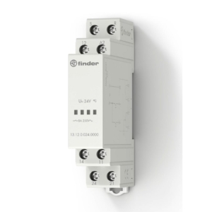 13.12.0.024.0000 Finder Series 13 - Standard electronic pulse relay, 24 V, 2 contacts, 8 A, modular bistable, 35 mm bar mounting (EN 60715), 17.5 mm width, AC (50/60 Hz)/DC