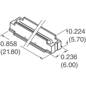 61083-042402LF Amphenol 0.80mm Pitch, Mezzanine Connector, Vertical Header, Double Row, 40 Positions.