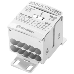 9D.01.5.175.0210 Finder Finder 9D.01.5.175.0210 Distributor White 12-pole 16 mm 175 A 1000 VAC, 1500 VDC Conductor type L, N, PE