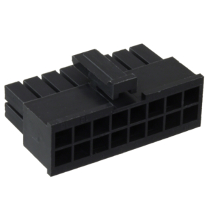 10127716-16LF Amphenol Pwr 3.0, Dual Row, Receptacle Housing, 16 Positions, Non GW Compatible Nylon66, Black Color.