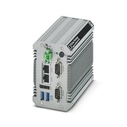 1185423 Phoenix Contact - EPC 1522 PLCnext Industrial Edge Computer with Intel Celeron N3350 processor. This small form factor programmable edge device supports IEC 61131-3, MATLAB Simulink, C/C++, and is perfect for protocol converting, data collection, and cloud computing.