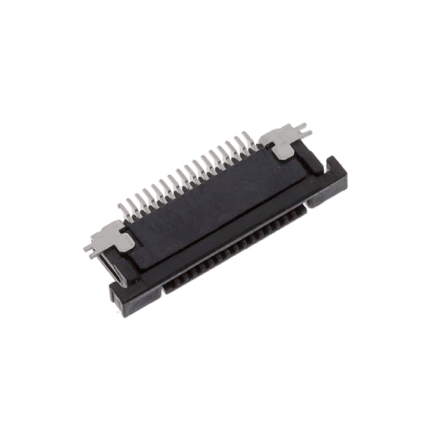 SFV16R-2STE1HLF Amphenol 0.50mm Flex Connector, SFV-R Series, 16 Position, Top Side Contact, Side Entry Surface Mount ZIF Connector, Halogen Free, Lead Free.