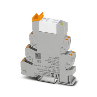 1136242 Phoenix Contact - PLC-RPT-230UC/21HC/SO46 PLC-INTERFACE for protection against interference currents or interference voltages on the control side. Consisting of basic terminal block with Push-in connection and plug-in miniature relay with power contact up to 10 A, 1 changeover contact, 230 V AC input voltage