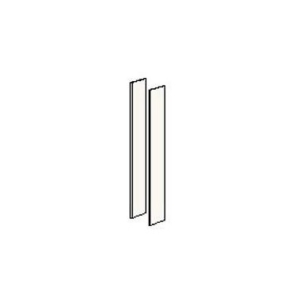 129061BA BTicino pair of bright white PVC covers for closing the two longitudinal compartments of the mini column art. 129051