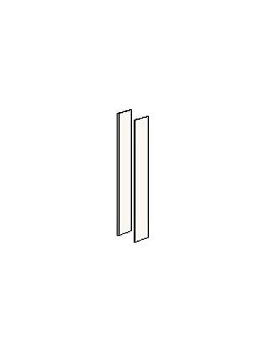 129061BA BTicino pair of bright white PVC covers for closing the two longitudinal compartments of the mini column art. 129051