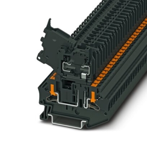 1088742 Phoenix Contact - PTV 4-HESI (5X20) Fuse modular terminal block, fuse type: Glass / ceramics / ..., fuse type: G / 5 x 20, nom. voltage: 500 V, nominal current: 6.3 A, connection method: Push-in connection, 1 level, Rated cross section: 4 mm2, cross section:  0.2 mm2- 6 mm2, mounting type: NS 35/7,5, NS 35/15, color: black