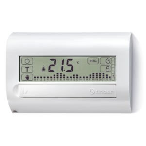 1C.71.9.003.0007 Finder 1C Series Weekly wall-mounted thermostat, Standard, 3 V, Touch screen, 1 contact, 5 A, white, DC