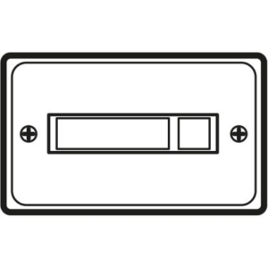 013 BTicino Illuminated 1 call button for doorbell systems wall-mounted and recessed installation.