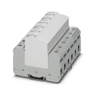 2905469 Phoenix Contact - FLT-SEC-T1+T2-3C-350/25-FM Plug-in lightning and surge arrester combination, in accordance with Type 1+2/Class I+II, for 3-phase power supply networks, with combined PE and N installed in one conductor (L1, L2, L3, PEN).