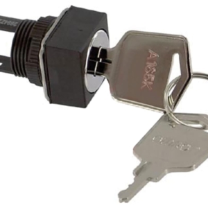 A165K-A2M-2 Omron Cylindrical (16 mm dia.), Square, IP65 oil-resistant type, 2 notches, Key release position: Left side, Right side, DPDT, Solder terminal, Reset system: Manual