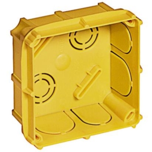 16201 BTicino 87x87x44mm flush-mounted junction box, complete with shockproof resin cover and screws