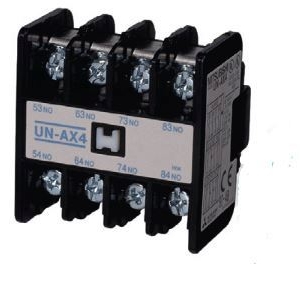 UN-AX4CX 2A2B Mitsubishi Auxiliary contact. 2NO + 2NC; front clip-on; for S(D)-N10 up to 65, SR(D)-N4