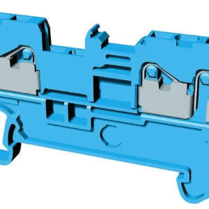 XW5T-P1.5-2.2-1BL Omron Omron fuse-free DIN rail terminal, Blue, Single level, 15 (UL) A, 17.5 (IEC) A