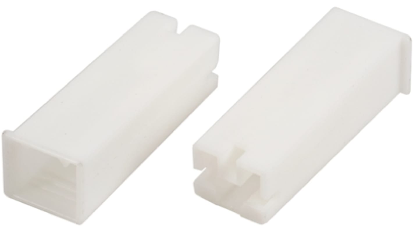 2-172076-1 TE Connectivity Crimp Terminal Housings, Receptacle, Receptacle, 1 Position, Straight, UL 94V-0, Natural, Nylon, Contact Mating Retention, Positive Lock 250 Alias: 250 HSG. PL MKII REC. NAT