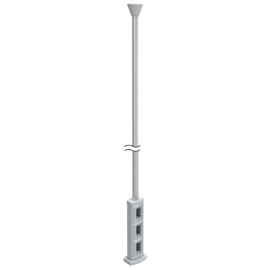 129304NAL BTicino Thin column complete flat cover height 3850 mm natural aluminum color finish with aesthetic kit for LIVINGLIGHT fruits included