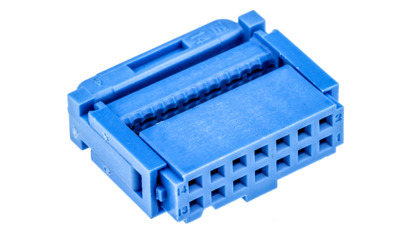 2-1658527-2 TE Connectivity TE Connectivity Female IDC Connector, 14-way, 2 rows, 2.54mm pitch, Cable mount Alias: 622-1441LF=FSKT IDC S 14 30AU