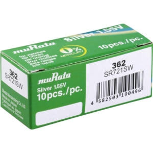 248388 Murata Murata SR721SWPBWW 362 Silver oxide button battery 25 mAh 1.55 V 10 pcs.