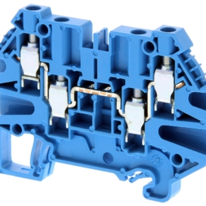XW5T-S4.0-2.2-1BL Omron Omron DIN rail terminal block, Blue, Single level, 30 (UL) A, 32 (IEC) A
